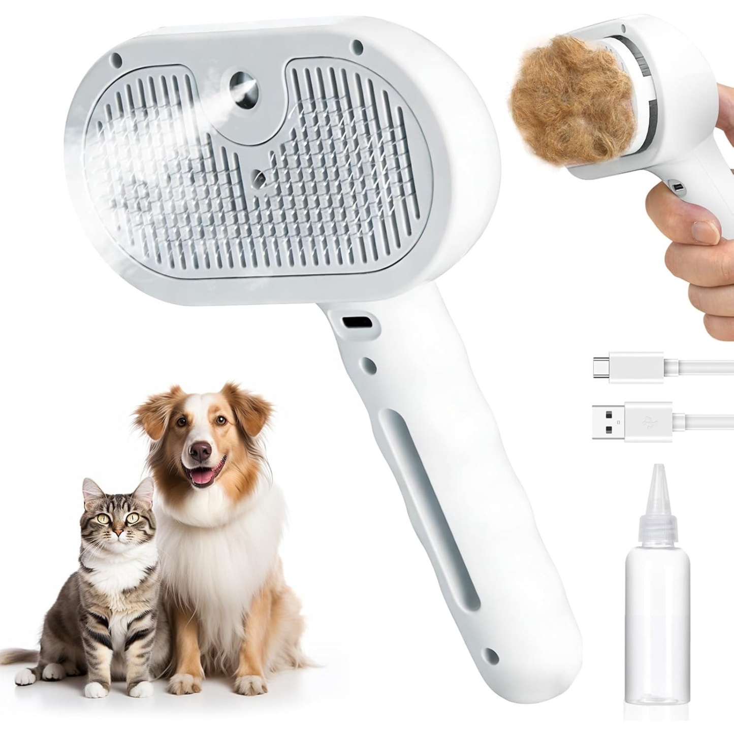 Pawqua Mist™ | Cepillo a Vapor para Mascotas