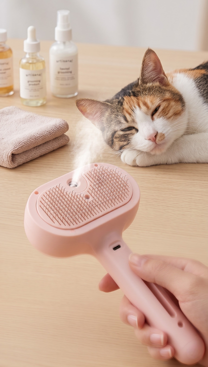 Pawqua Mist™ | Cepillo a Vapor para Mascotas